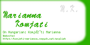 marianna komjati business card